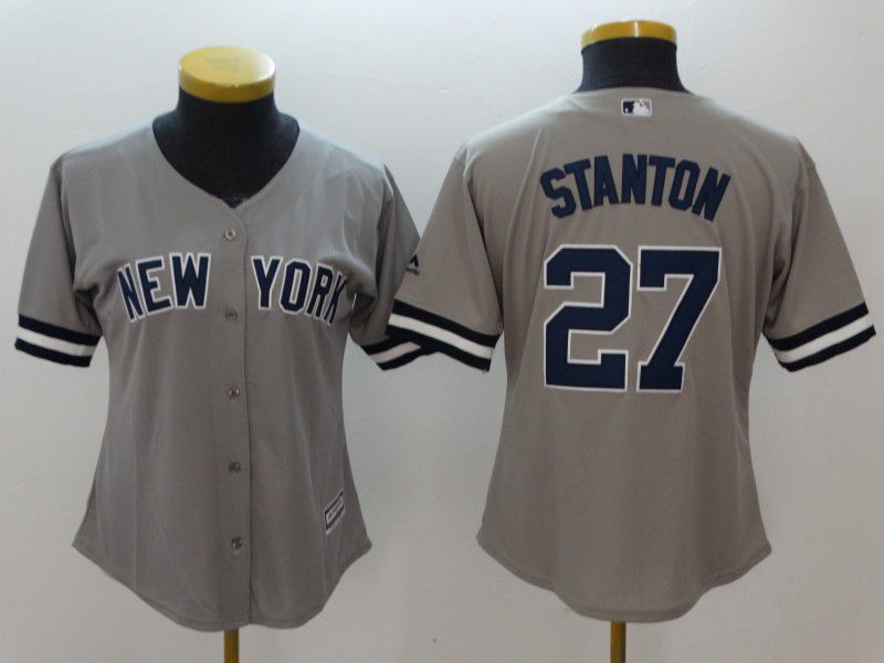 Women New York Yankees #27 Stanton Grey MLB Jerseys